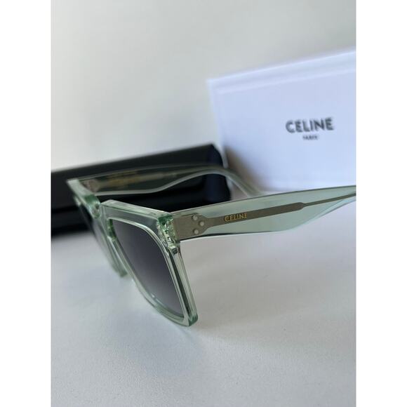 NEW Celine CL4055IN Tilda Square Sunglasses in Green - Picture 9 of 10